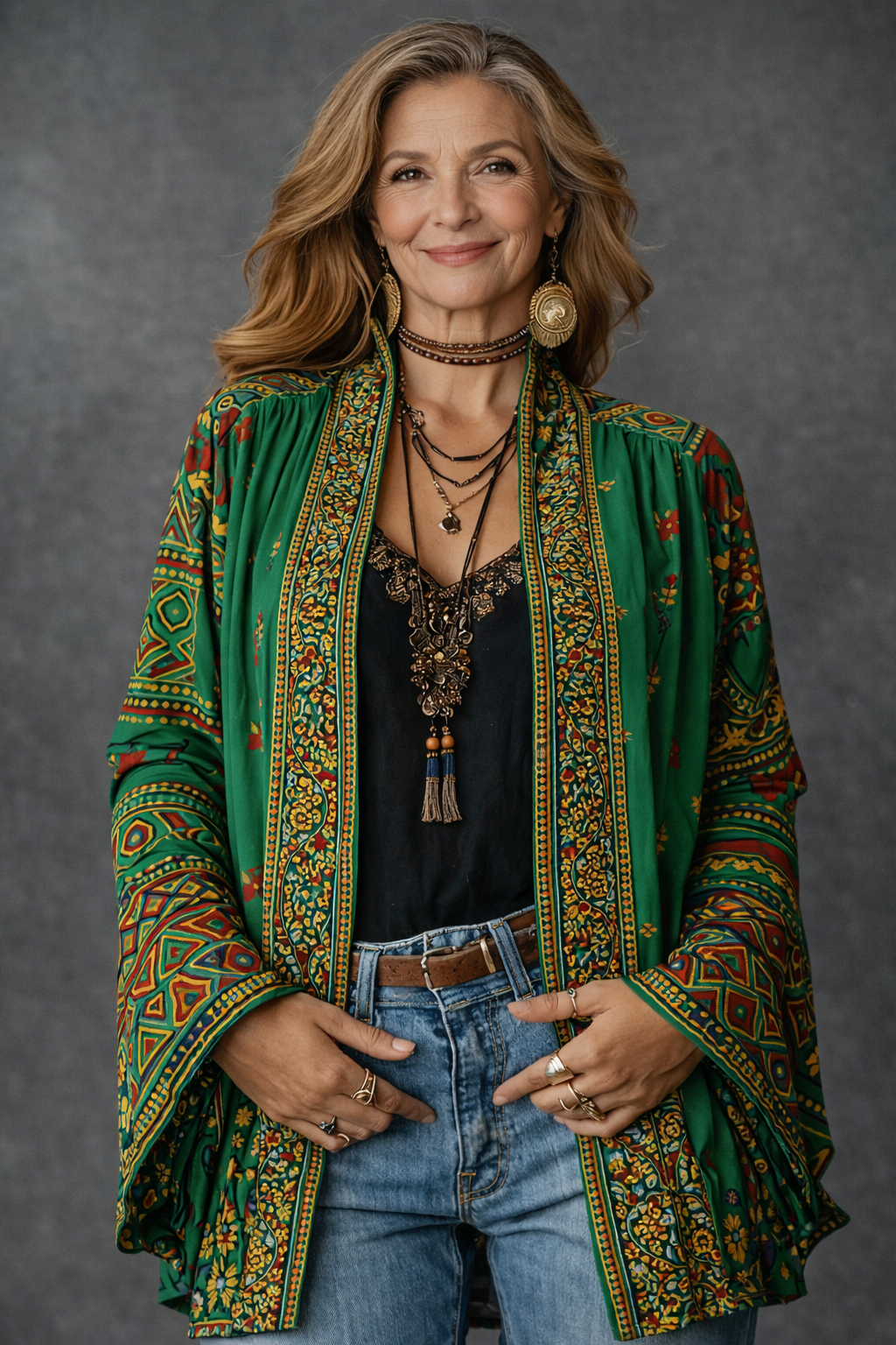 Kerrie - Kimono Boemo Premium con Tocco di Velluto