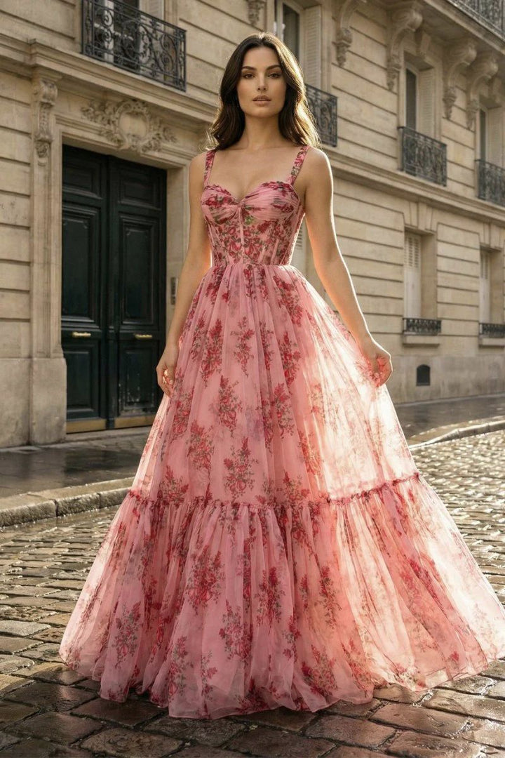 Robe en tulle à volants Elysian