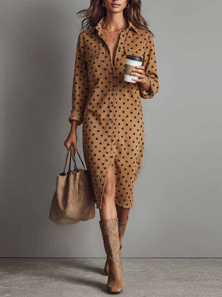 Ebonie | Robe Midi en Suède