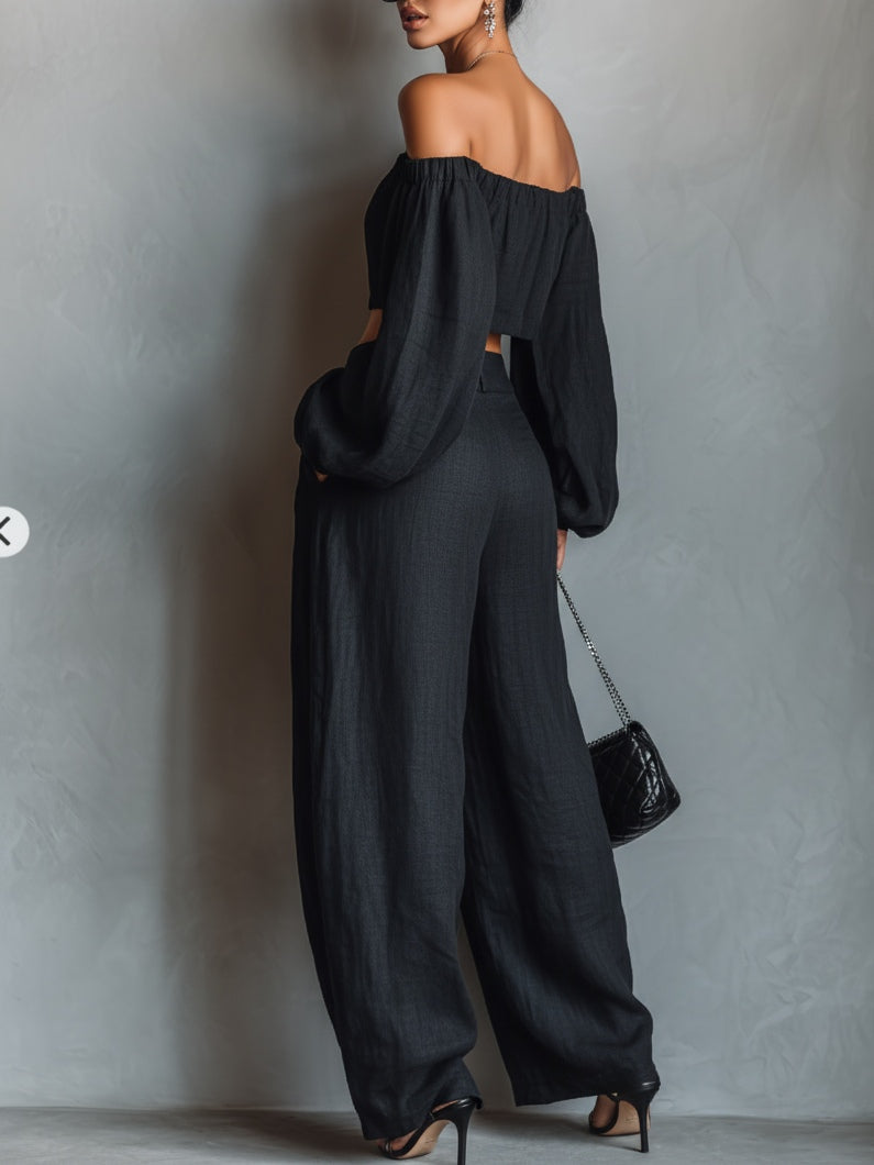 Tess™ | Ensemble épaules nues avec pantalon large