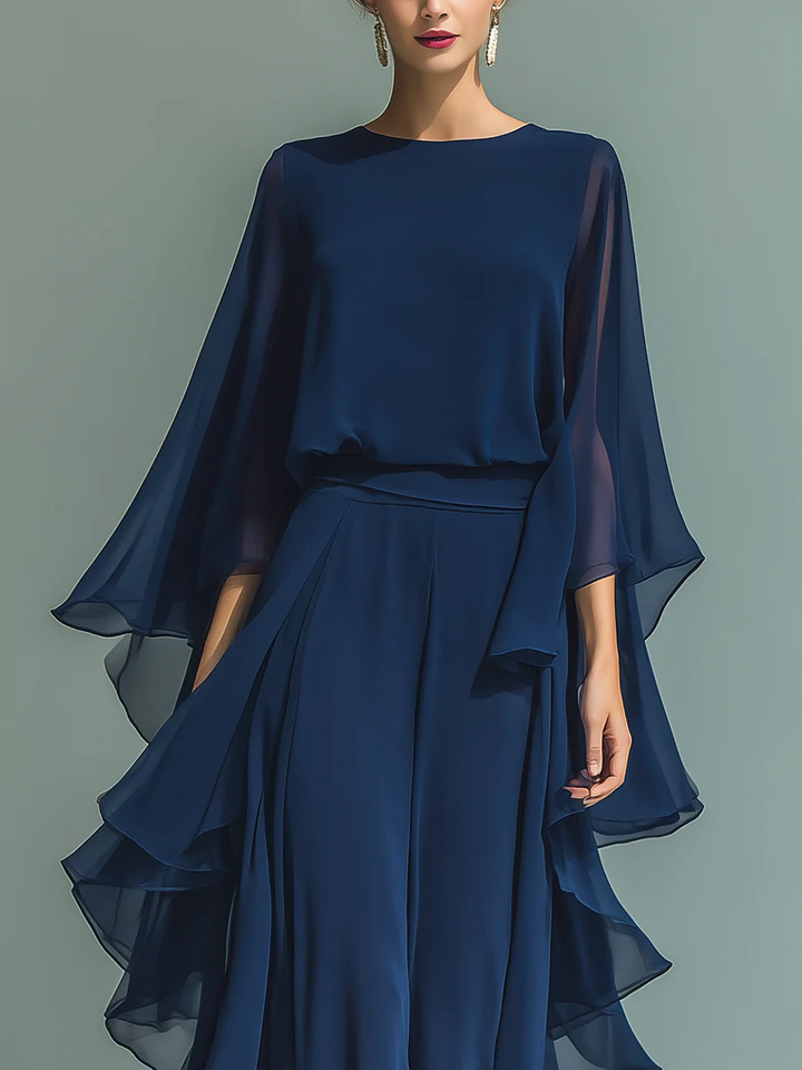 Aurora | Ensemble Élégant en Chiffon avec Volants