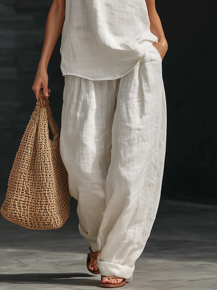 Zoë™ | Ensemble sans manches avec pantalon à jambes larges