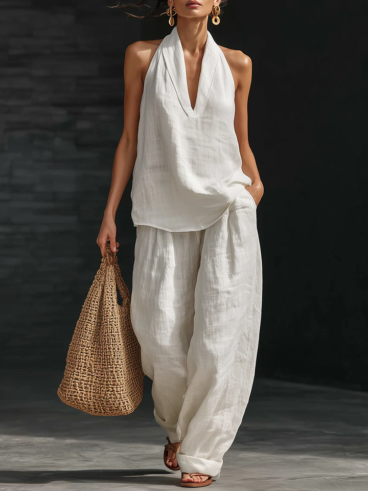 Zoë™ | Ensemble sans manches avec pantalon à jambes larges
