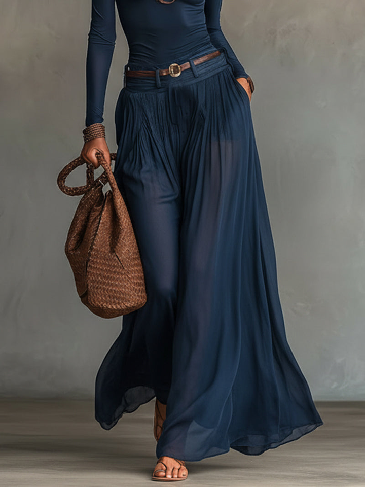 Monika – ensemble en tulle bleu marine amincissant