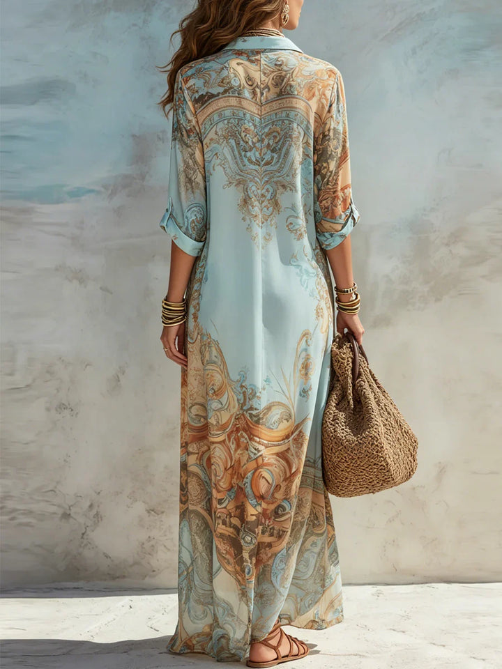Lanie – Robe Maxikleid Imprimé Vintage