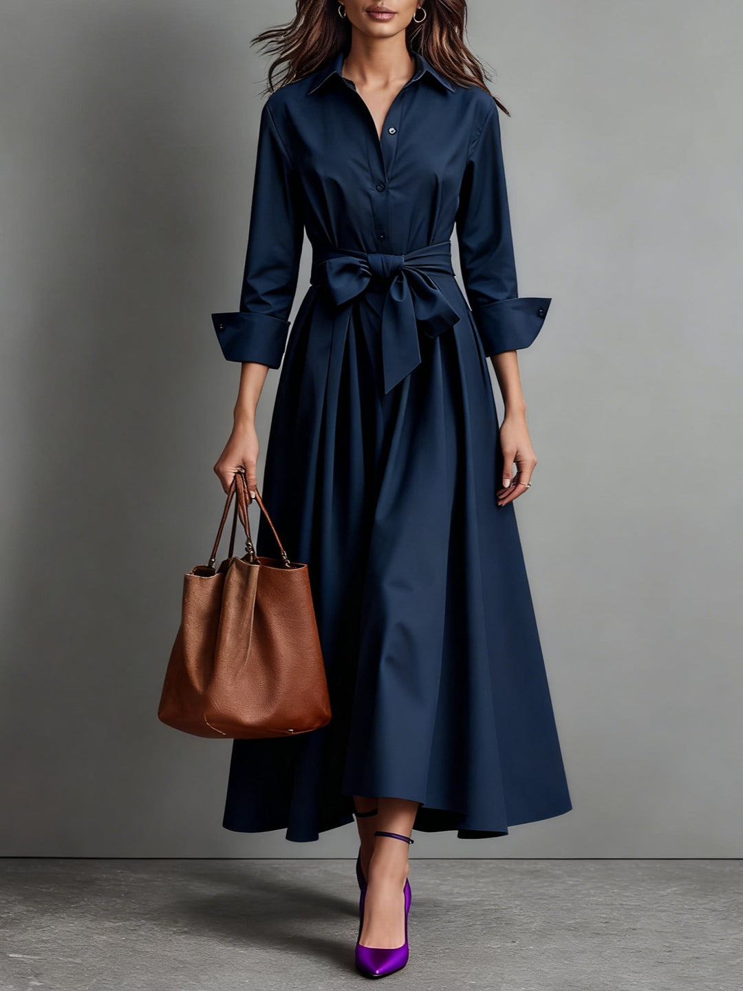 Marise™ | Robe Maxi Élégante avec Détail de Nœud