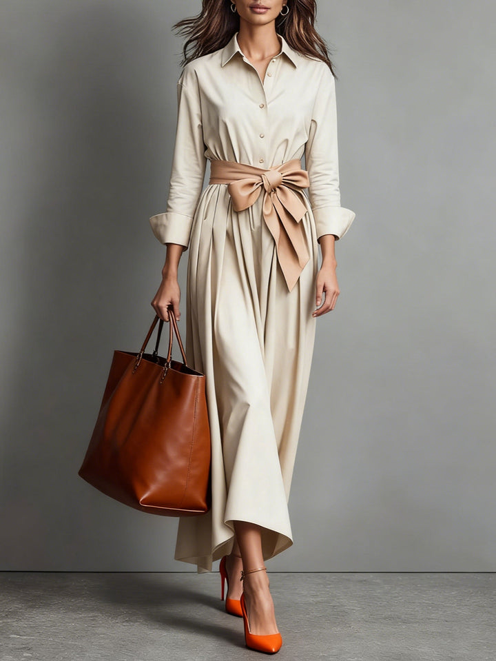 Marise™ | Robe Maxi Élégante avec Détail de Nœud