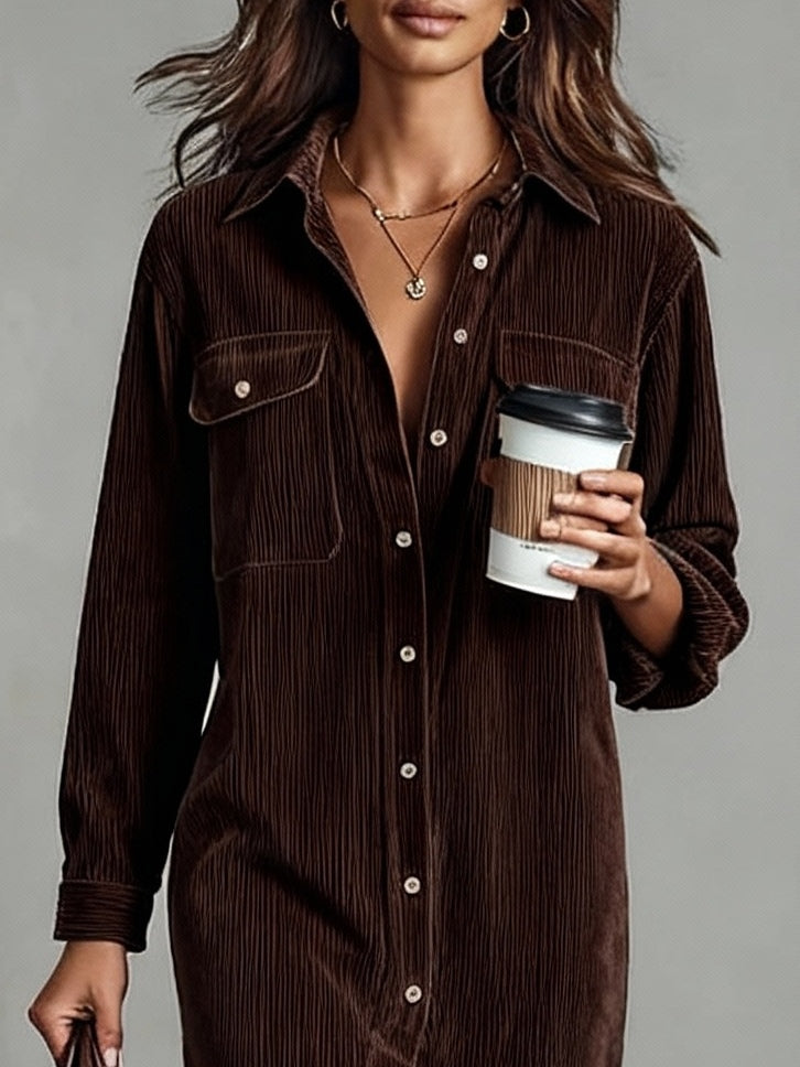 Sienna | Robe Midi à Boutonnage Simple