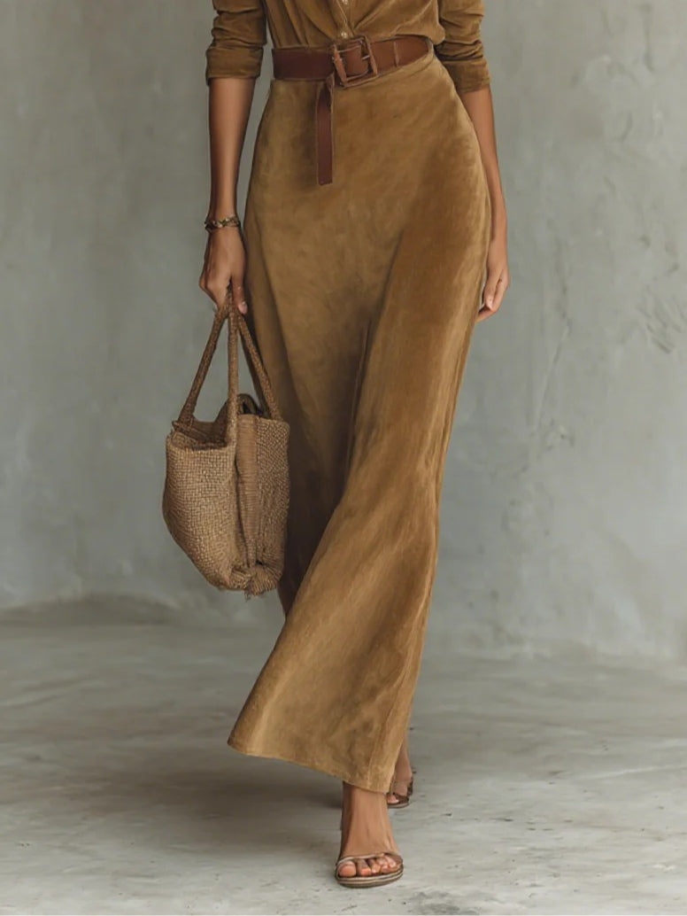 Isla | Robe Maxi en Suède