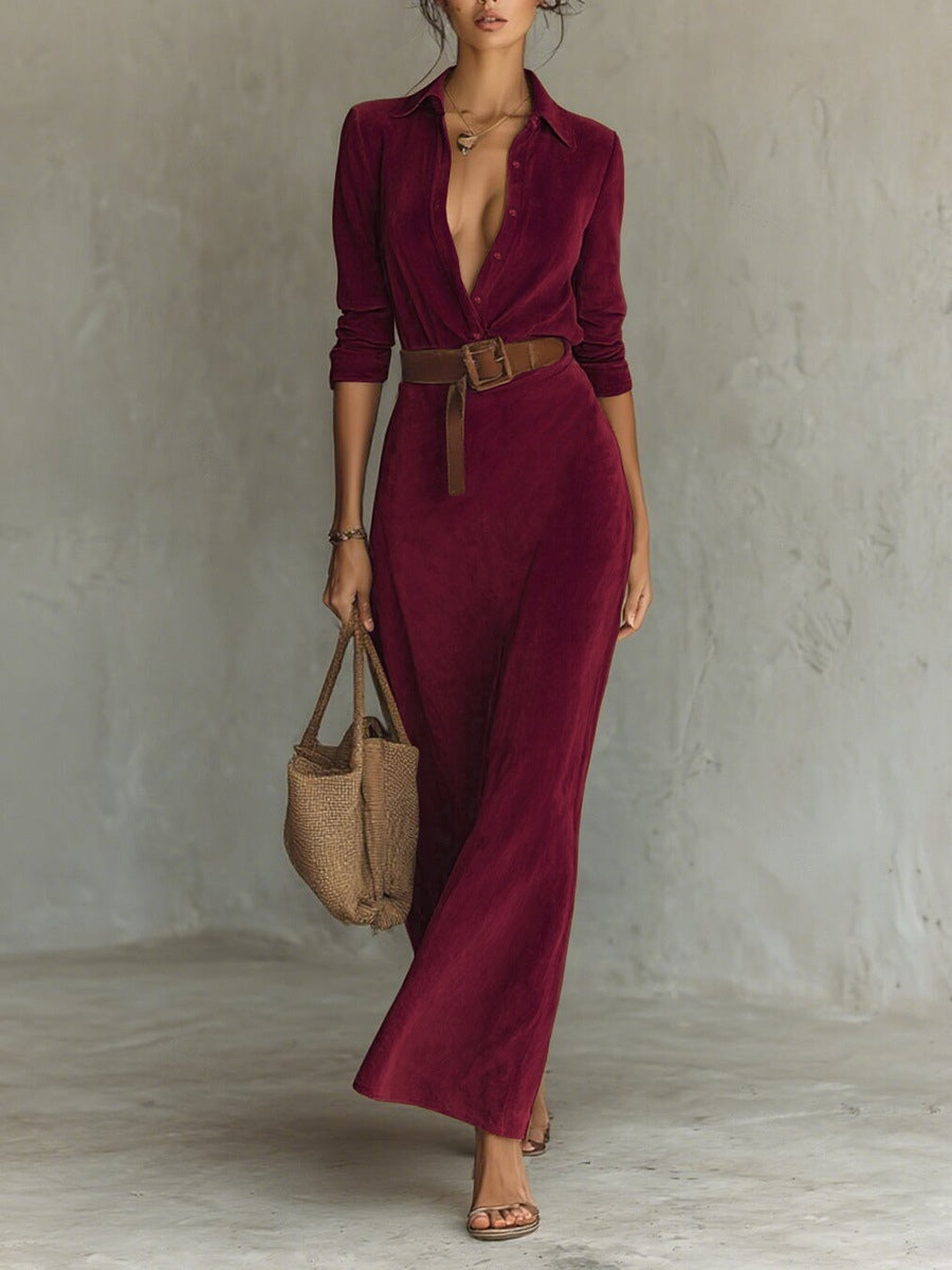 Isla | Robe Maxi en Suède