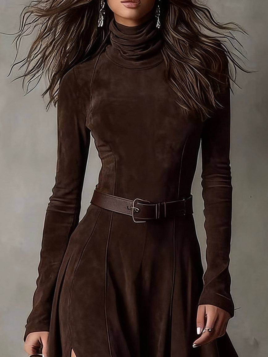Charlotte | Robe Maxi Marron Foncé