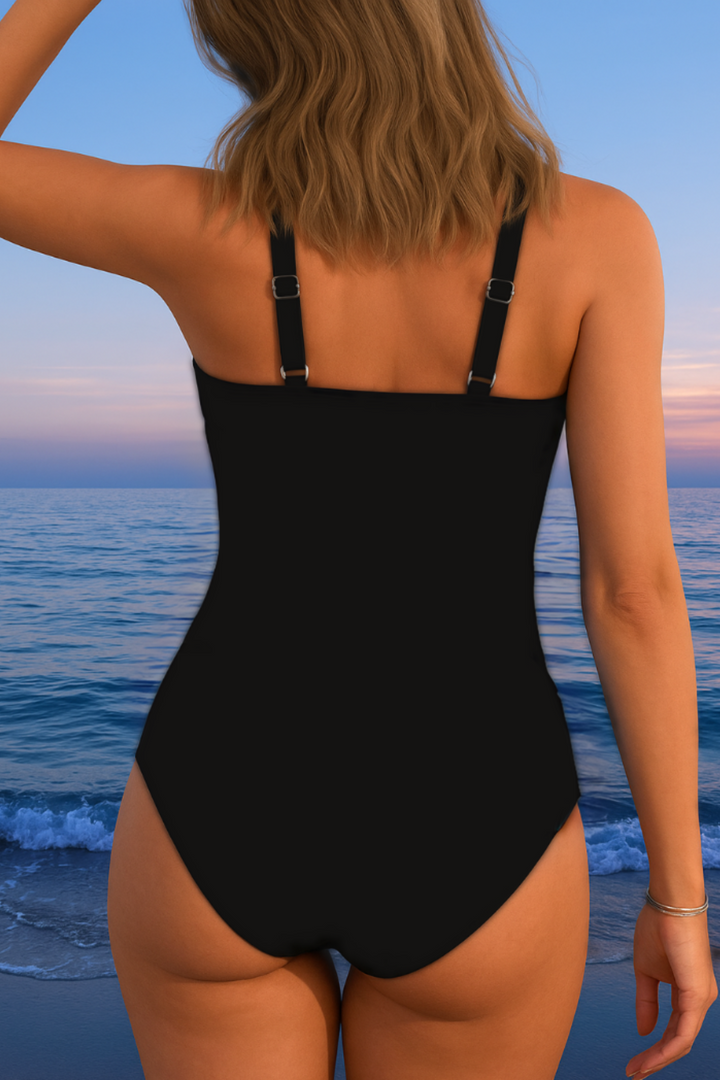 Maillot de bain Luxe Surplice avec Imprimé Coloré