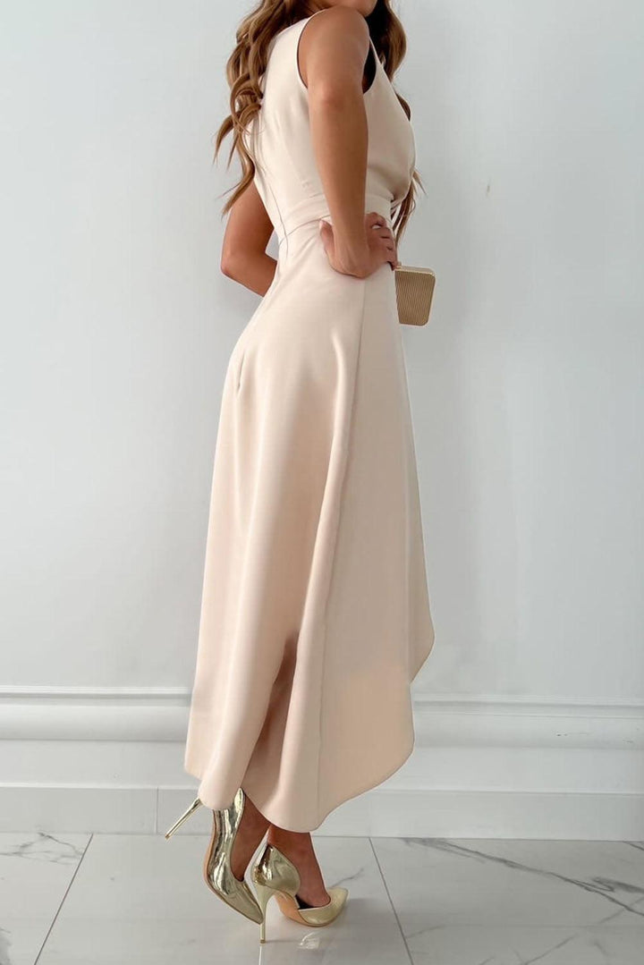 Mandy - Robe midi portefeuille avec décolleté en V