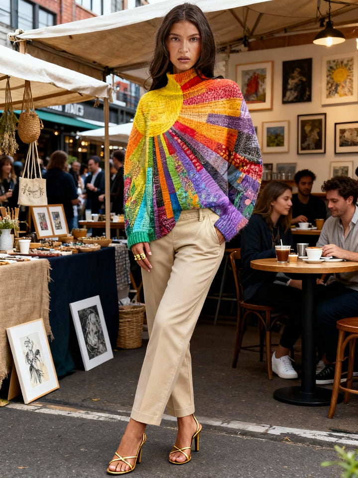 Jinny – The Colourful Turtleneck Sweater