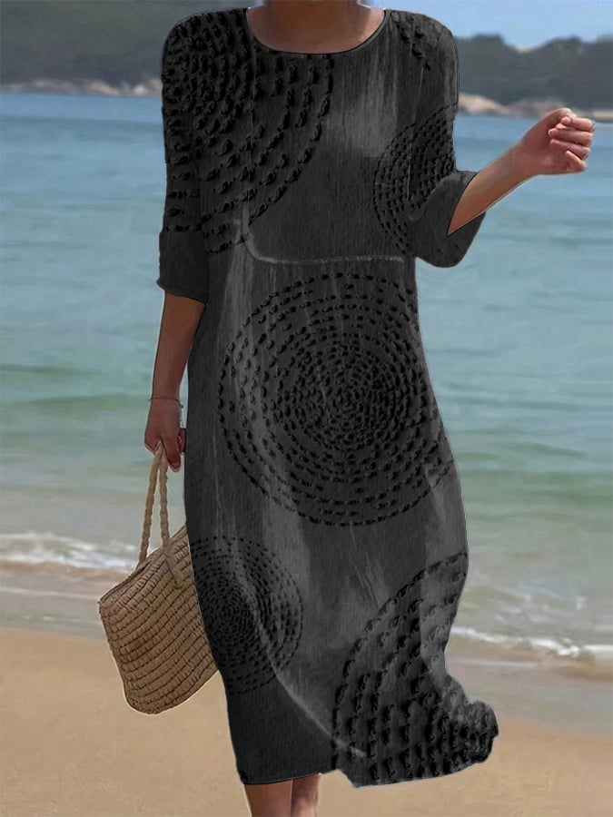 Robe décontractée pour femme brodée.