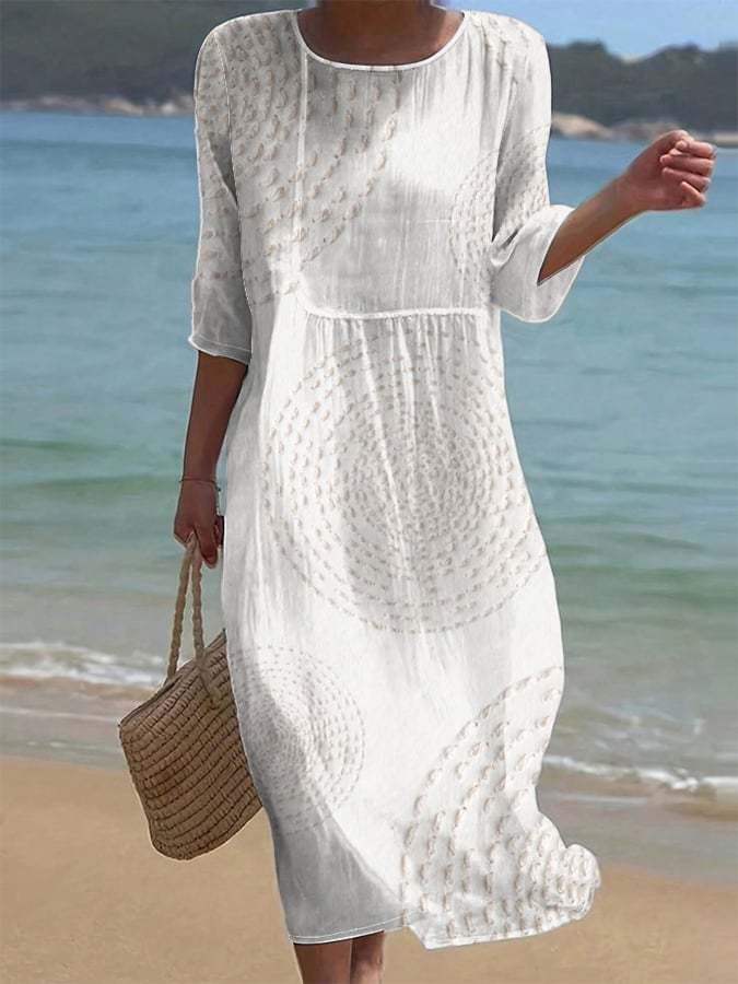 Robe décontractée pour femme brodée.
