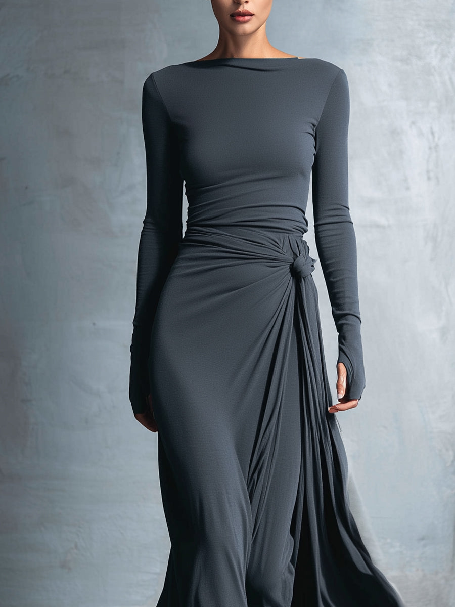 Vittoria · Robe maxi avec nœud latéral