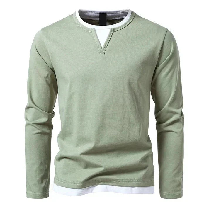 Alwin | Maglia a maniche lunghe premium in cotone pettinato