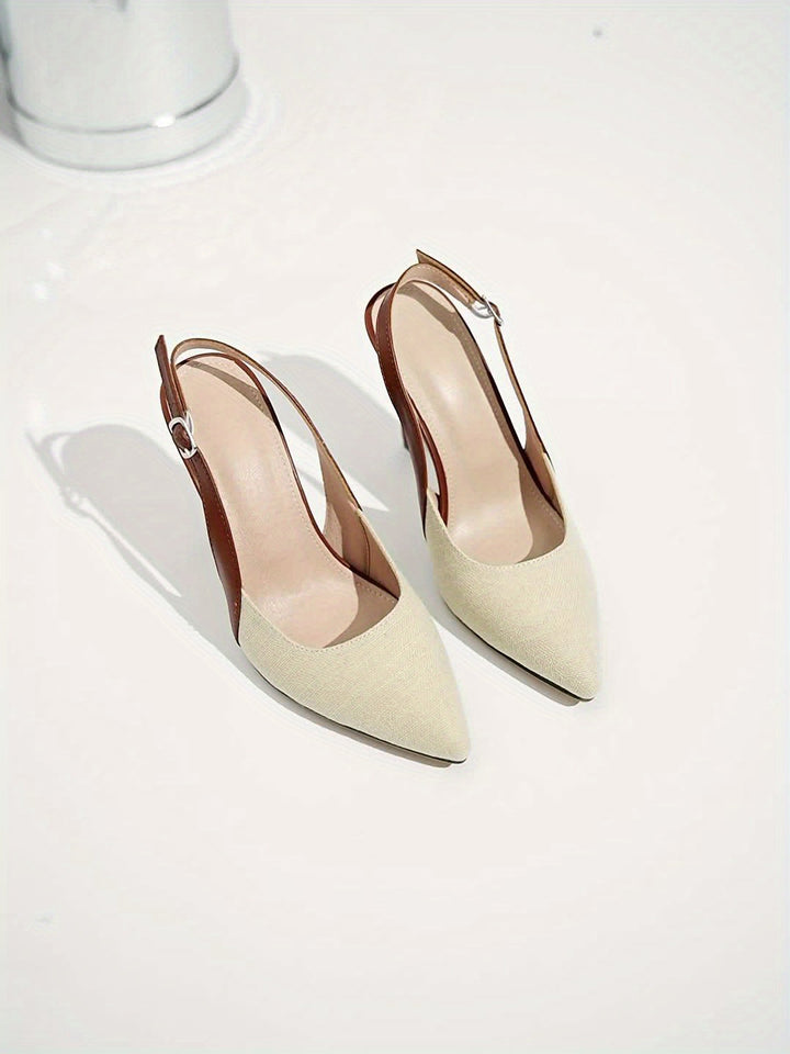 Gemini a dit Amélie™ | Talons Slingback à Contraste
