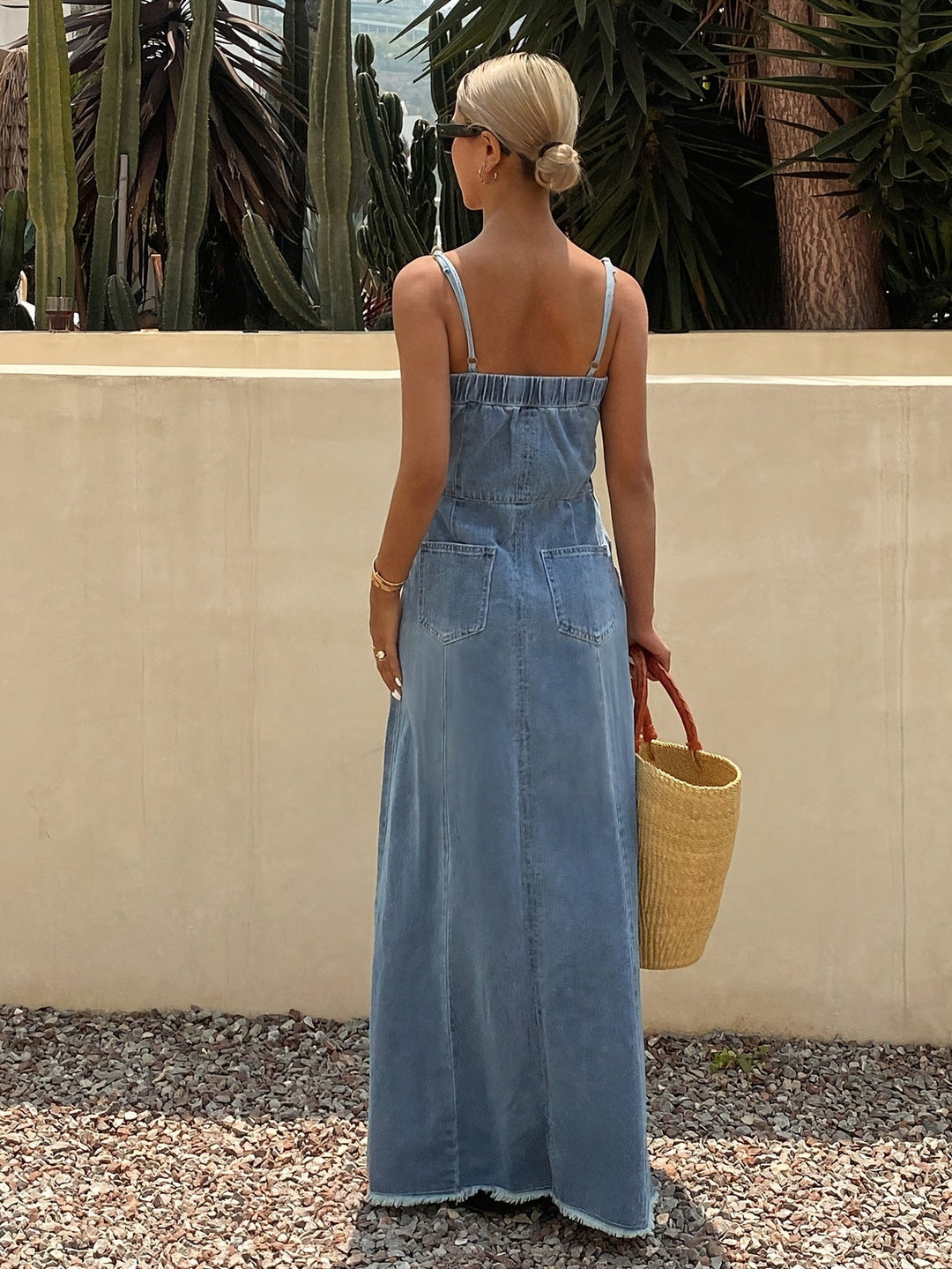 Valentina | Robe Maxi en Jean Vintage