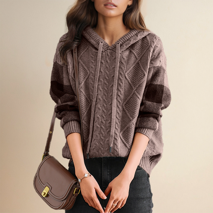 Alana™ | Maglione jacquard con cappuccio