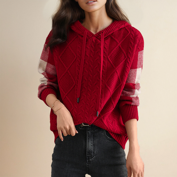 Alana™ | Maglione jacquard con cappuccio