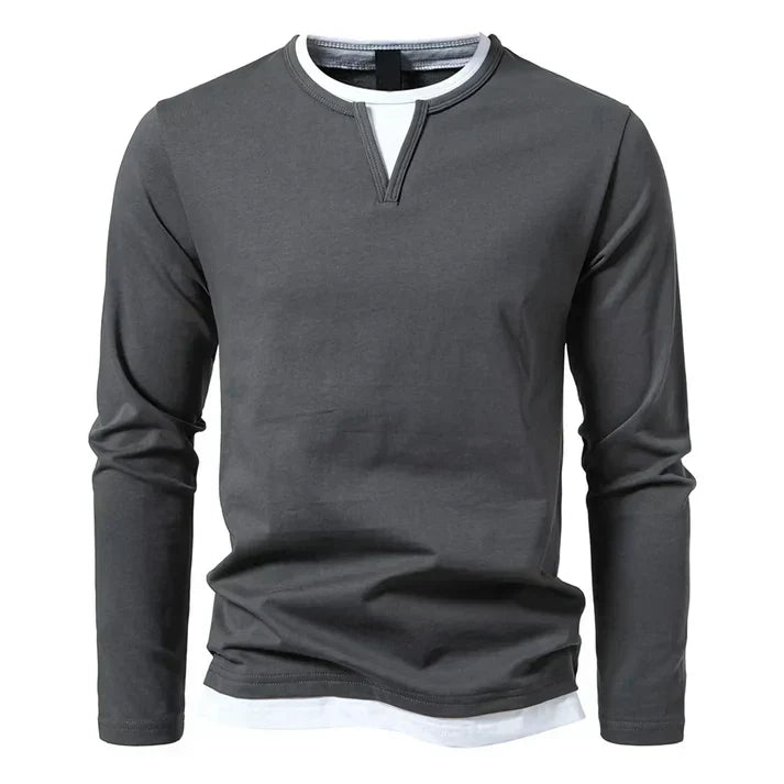 Alwin | Maglia a maniche lunghe premium in cotone pettinato