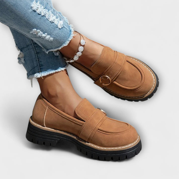 Lora™ | Mocassini casual a punta rotonda