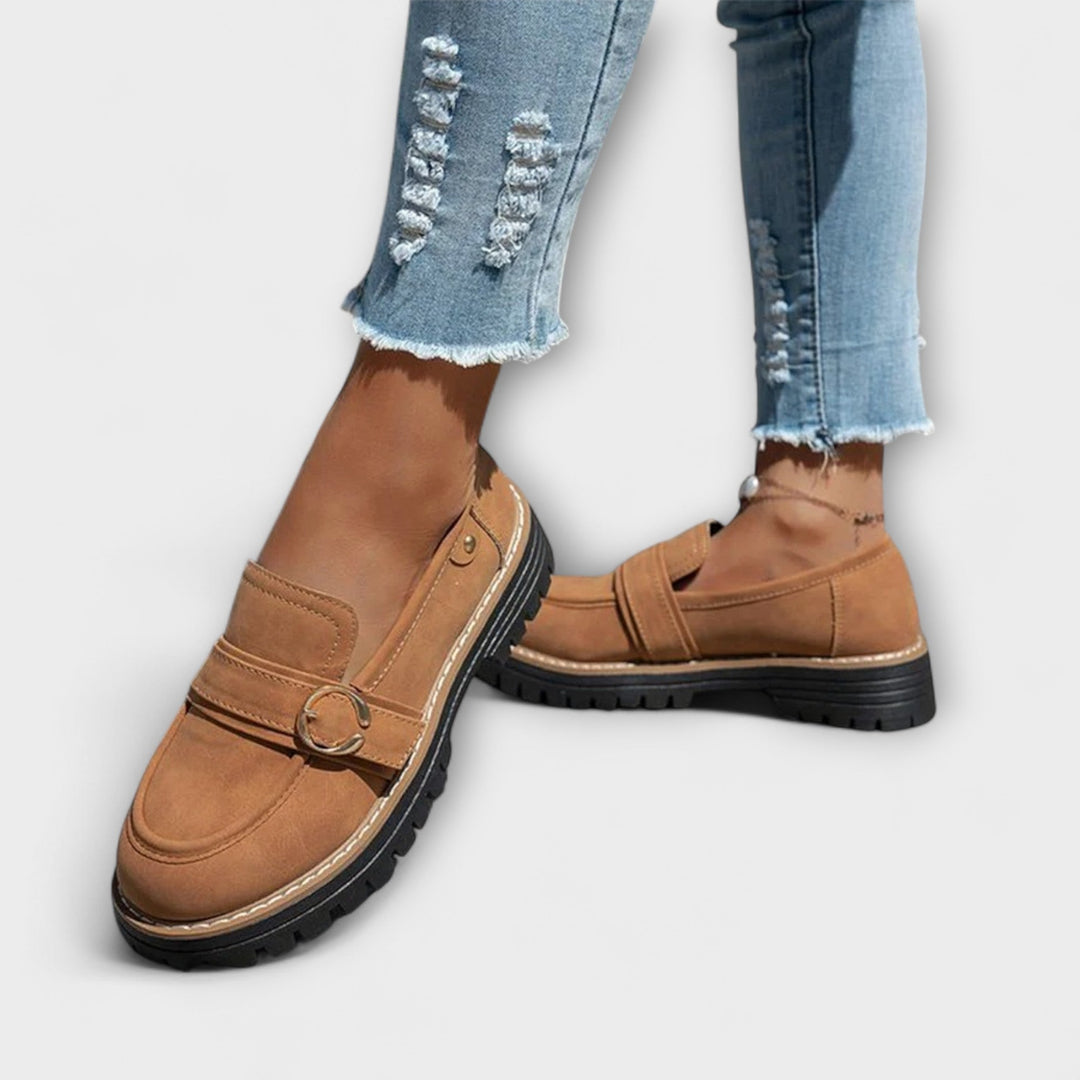Lora™ | Mocassini casual a punta rotonda