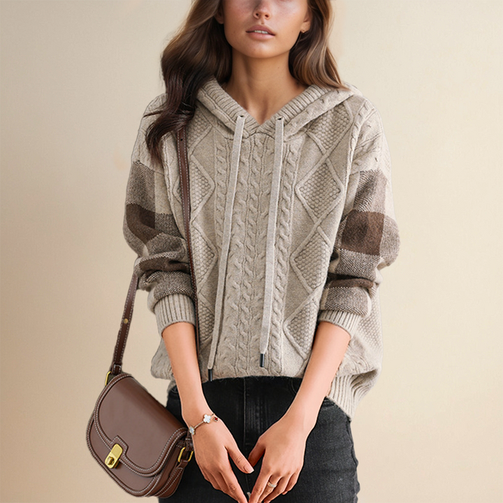 Alana™ | Maglione jacquard con cappuccio