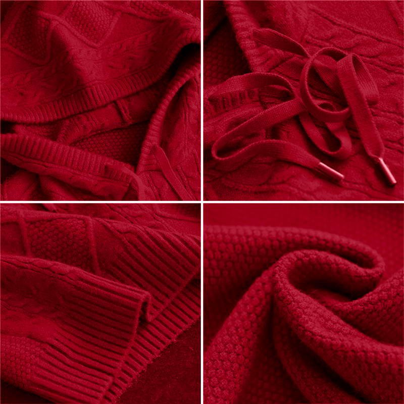 Alana™ | Maglione jacquard con cappuccio