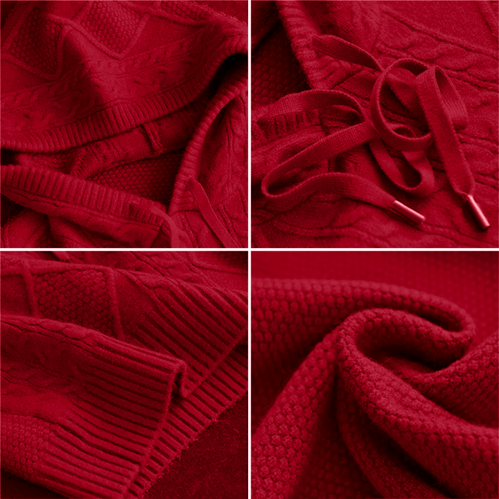 Alana™ | Maglione jacquard con cappuccio