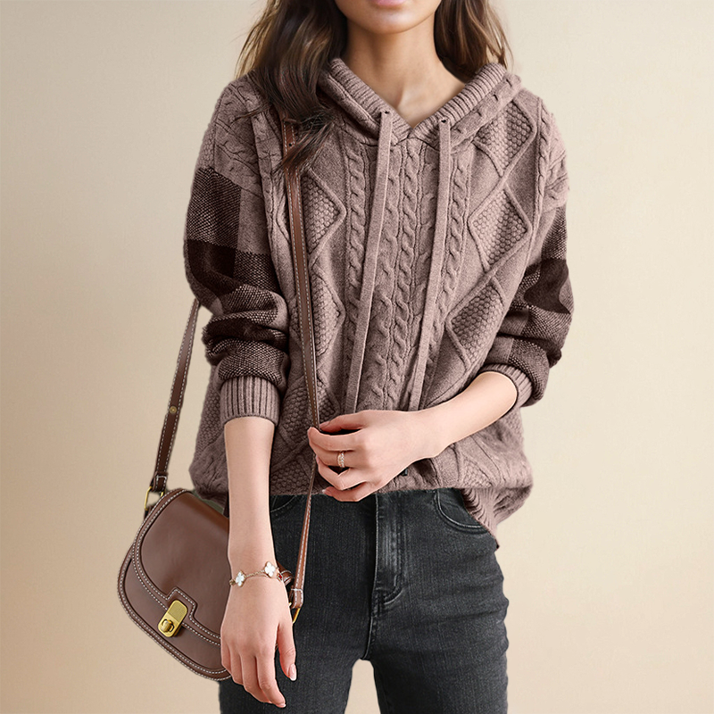 Alana™ | Maglione jacquard con cappuccio