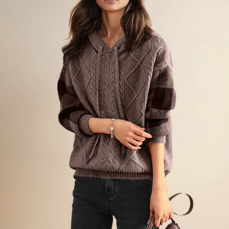 Alana™ | Maglione jacquard con cappuccio