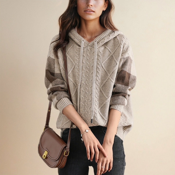 Alana™ | Maglione jacquard con cappuccio