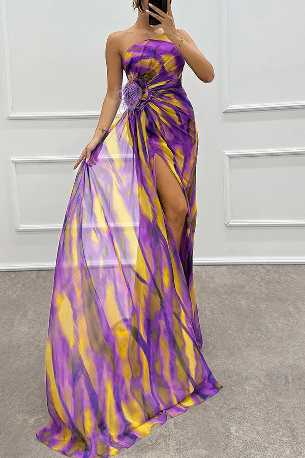 Robe Drapée Vibrante