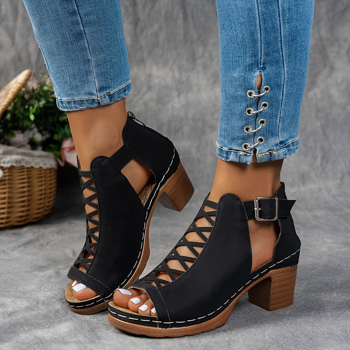 Nessa | Sandales à Talon en Treillis