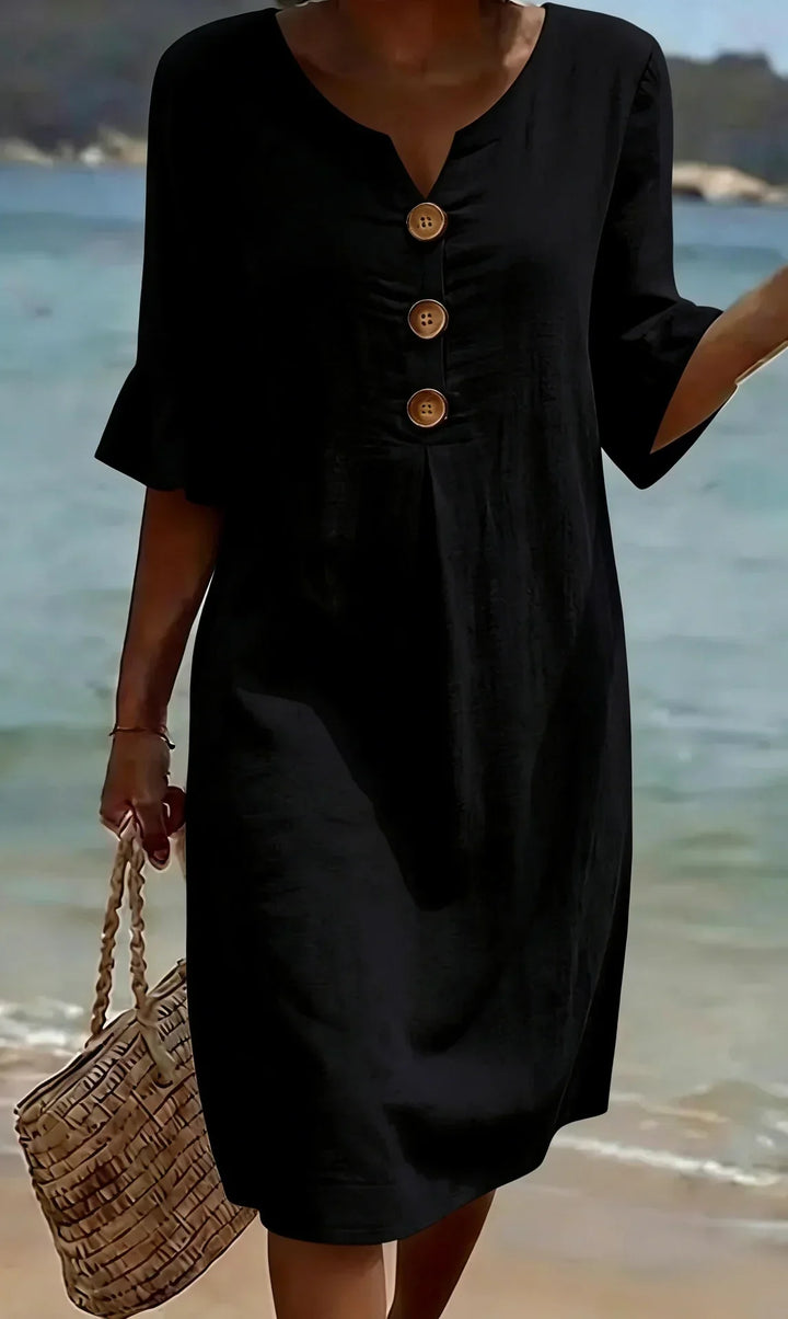 Radmila™ | Robe Longue Texturée à Manches Longues