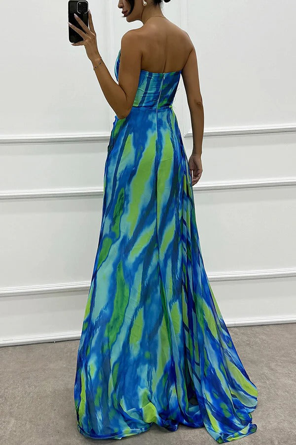Robe Drapée Vibrante