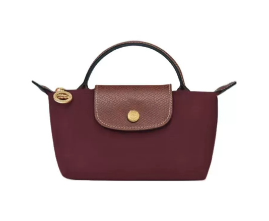 Mini Longchamp Bag, Burgandy