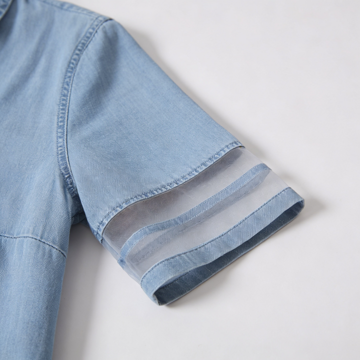 Serena | Robe Chemisier en Denim