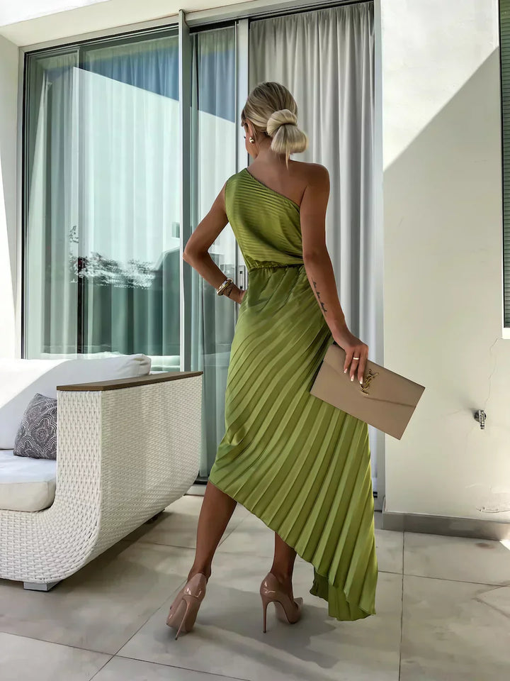 Eya™ | Robe maxi élégante avec design floral et une bretelle