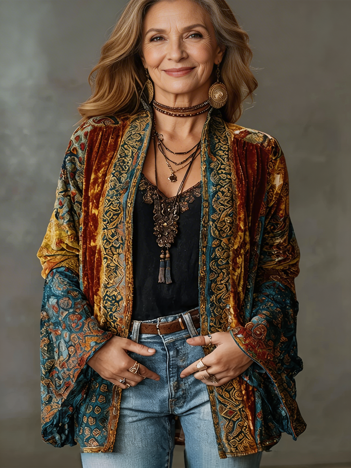 Kerrie - Kimono Boemo Premium con Tocco di Velluto