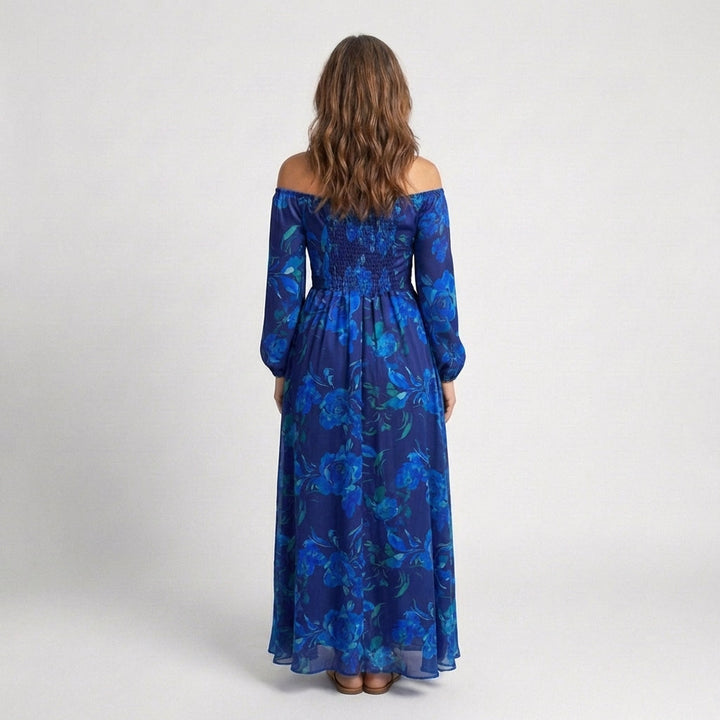 Stella & Grace™ | Abito Maxi Floreale con Spalle Scoperte