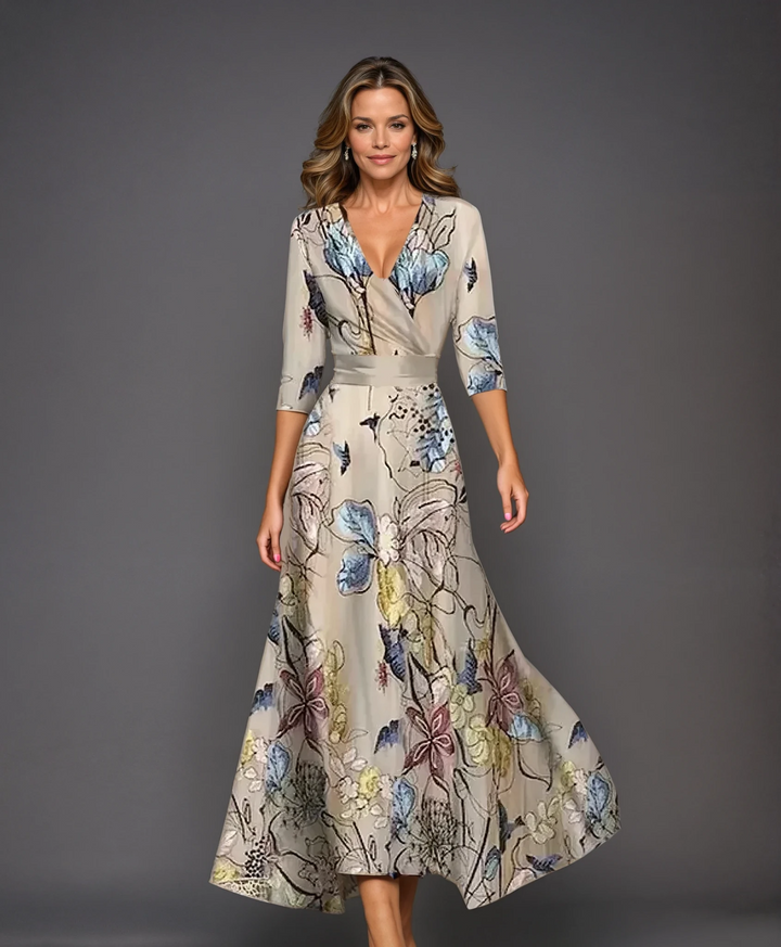 Robe chic avec motif floral