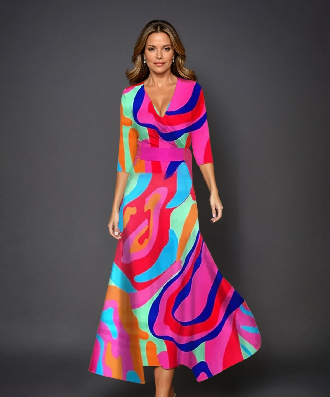 Robe chic avec motif floral