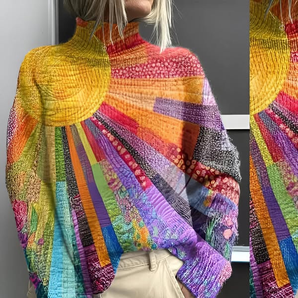 Jinny – The Colourful Turtleneck Sweater
