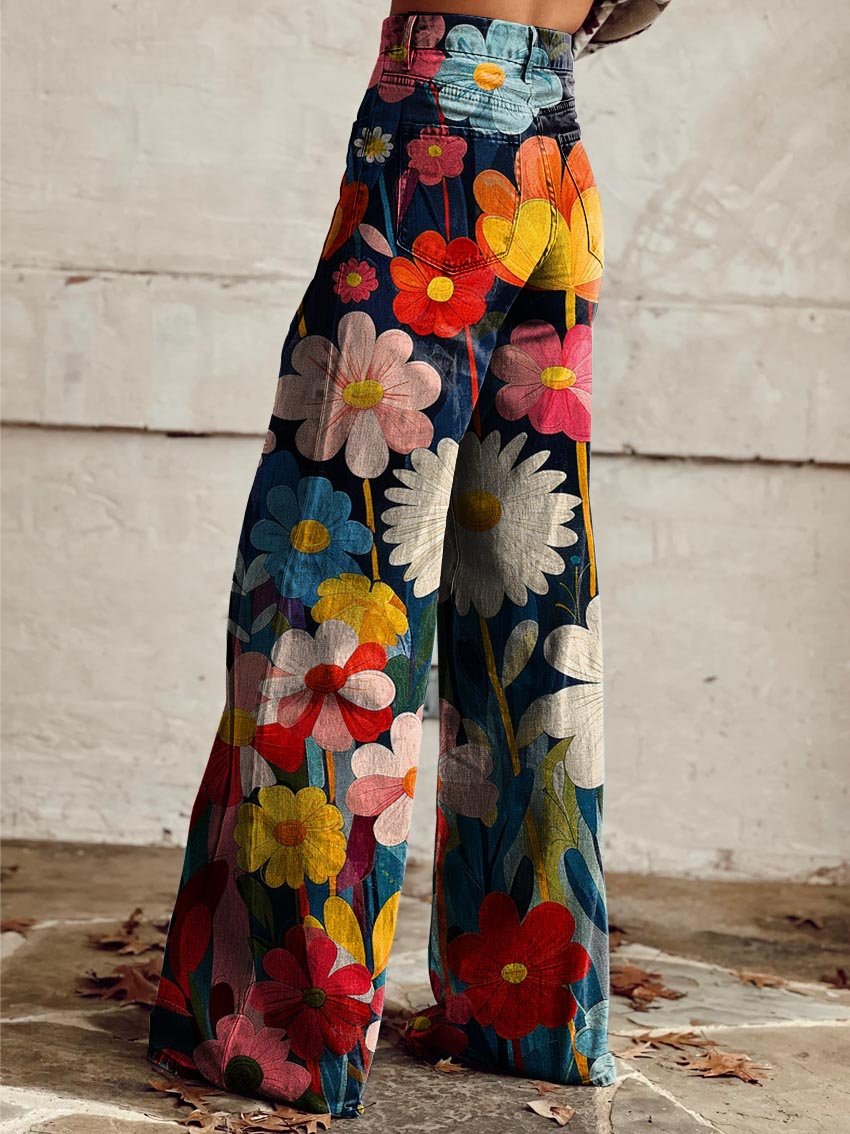 Léna - Pantalon Large Floral