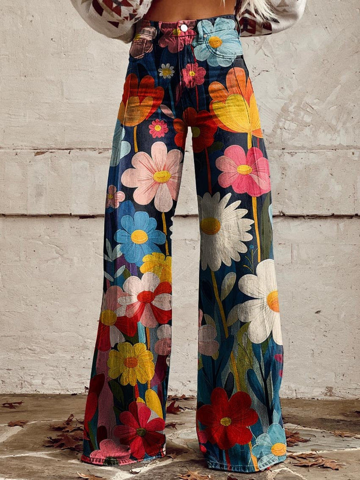 Léna - Pantalon Large Floral
