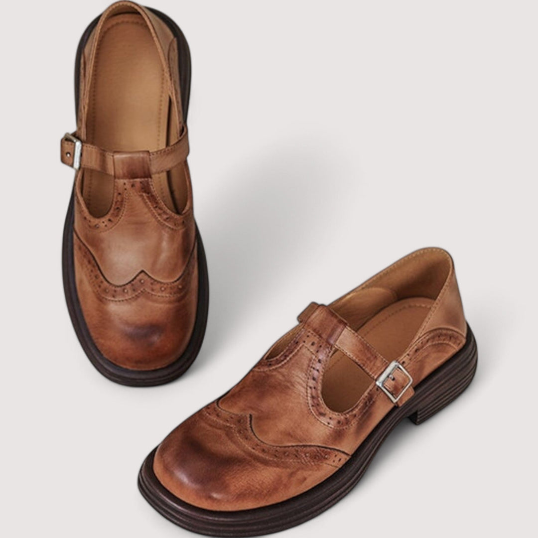 Louisa - Elegant Leather Mary Jane Shoes